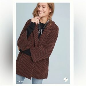 Anthropologie Chevron Coat
